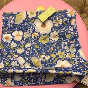 Estee Lauder Blue Floral Cosmetic Bag